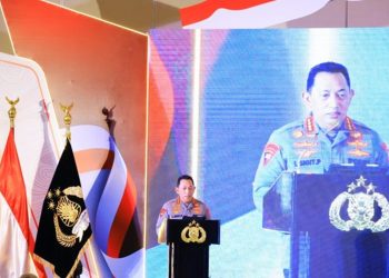 Kapolri saat pembukaan kegiatan Gender Mainstreaming Insight dan Launching Direktorat Tindak Pidana PPA dan PPO Bareskrim Polri