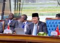 Presiden Prabowo Subianto memberikan pidato pernyataan pada sesi khusus Konferensi Tingkat Tinggi (KTT) Ke-11 Developing Eight (D-8) di Istana Kepresidenan New Administrative Capital, Kairo, Mesir, pada Kamis (19/12/2024).