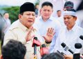 Presiden Prabowo Subianto memberikan keterangannya di Kabupaten Sumedang, Provinsi Jawa Barat, Senin (20/01/2025).