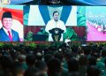 Presiden Republik Indonesia Prabowo Subianto menyampaikan pengarahan kepada para Komandan Satuan TNI di Istana Kepresidenan Bogor, Jawa Barat, Jumat (07/02/2025)