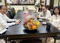 Keluarga Budi Arie saat bekunjung ke kediaman Presiden ke-7 Joko Widodo di Solo, Selasa 1 April 2025 (@budiarie)