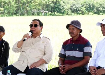 Presiden Prabowo menghadiri acara Panen Raya Serentak di Kabupaten Majalengka, Provinsi Jawa Barat, pada Senin (07/04/2025)