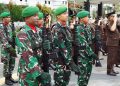 Ilustrasi penempatan personel TNI menjaga kantor Kejaksaan di seluruh Indonesia