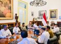 Presiden Prabowo Subianto memimpin rapat terbatas bersama sejumlah Menteri Kabinet Merah Putih di Istana Merdeka, Jakarta, pada Selasa, 10 Juni 2025