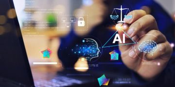 human person people cheerful touch screen AI