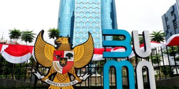 Gedung Kementerian Badan Usaha Milik Negara, dahulu bernama Gedung Garuda Indonesia di gedung perkantoran Jalan Medan Merdeka Selatan, Jakarta