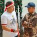 Seskab Teddy Indra Wijaya damping Mensesneg Prasetyo Hadi memantau Gladi Kotor HUT ke-80 RI di Istana Merdeka