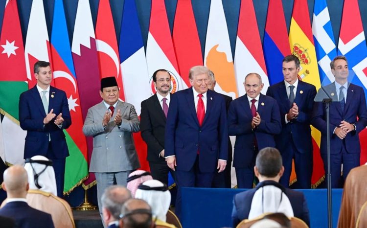 Presiden Republik Indonesia, Prabowo Subianto menghadiri KTT Perdamaian Sharm El-Sheikh yang digelar di International Congress Centre, Sharm El-Sheikh, Republik Arab Mesir, pada Senin, 13 Oktober 2025
