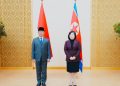 Menlu RI Sugiono menandatangani MoU strategis dengan Menlu Korea Utara Choe Son Hui di Pyongyang, Sabtu (11/10/2025). (Foto:Kemenlu/Istimewa)
