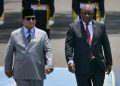 Presiden Prabowo Subianto dan Presiden Afrika Selatan Cyril Ramaphosa sepakat memperkuat kemitraan strategis Indonesia–Afrika Selatan.(Foto:Setpres)