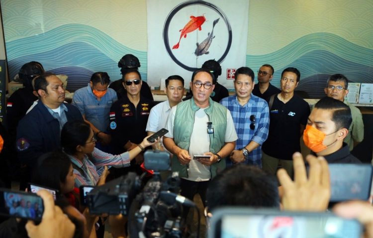 Kepala BNN Komjen Pol Suyudi Ario Seto pimpin pengungkapan praktik rumah produksi clandestine bahan dasar narkotika jenis sabu di salah satu apartemen di Cisauk, Kabupaten Tangerang, Banten