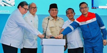 Presiden Prabowo Subianto melakukan groundbreaking proyek hilirisasi nasional tahap II di Refinery Unit IV Cilacap, Jawa Tengah, pada Rabu, 29 April 2026